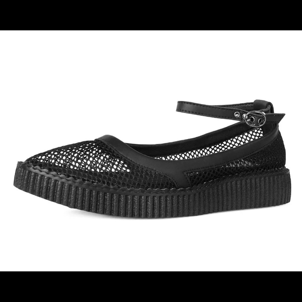 T.U.K Black Mesh Espadrilles